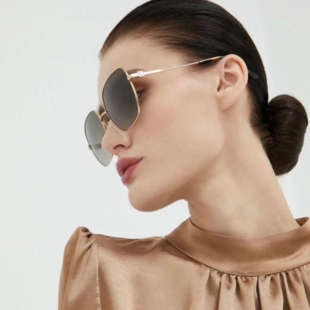 jimmy choo kori/g/sk 0rhl gold black 60/18/145 women's sunglasses